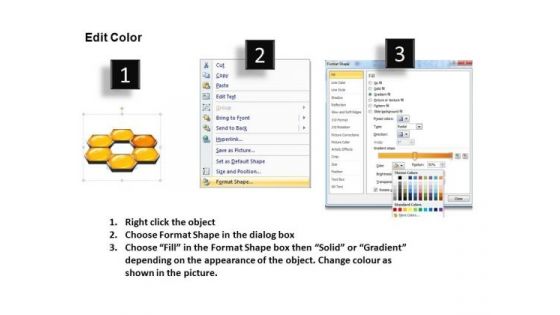 PowerPoint Templates Hexagonal Combs Process Ppt Slide