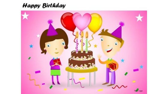 PowerPoint Templates Kids Cake Happy Birthday Ppt Designs