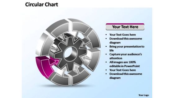 PowerPoint Templates Marketing Interconnected Circular Chart Ppt Slide