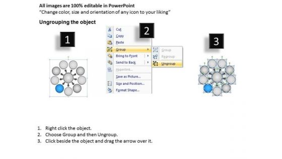 PowerPoint Templates Plan 9 Stages Relative Circular Arrow Network Slides