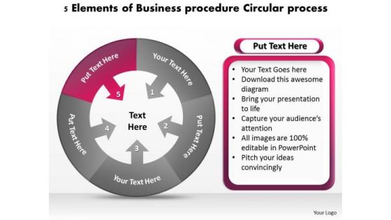 PowerPoint Templates Procedure Circular Process Ppt Shirt Business Plan
