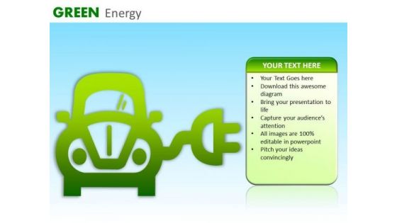 PowerPoint Templates Recharging Electric Car Ppt Slides
