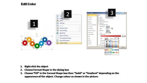 PowerPoint Templates Sales Gears Process Ppt Presentation Designs
