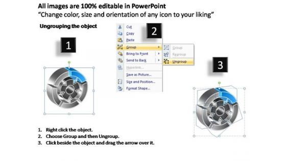 PowerPoint Templates Strategy Interconnected Circular Chart Ppt Slides