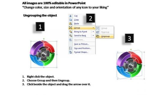 PowerPoint Templates Strategy Interconnected Circular Chart Themes