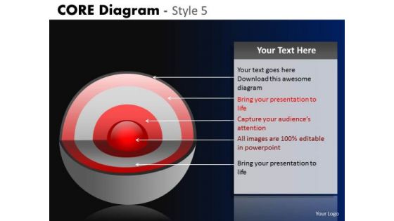 PowerPoint Theme Business Teamwork Targets Core Diagram Ppt Theme