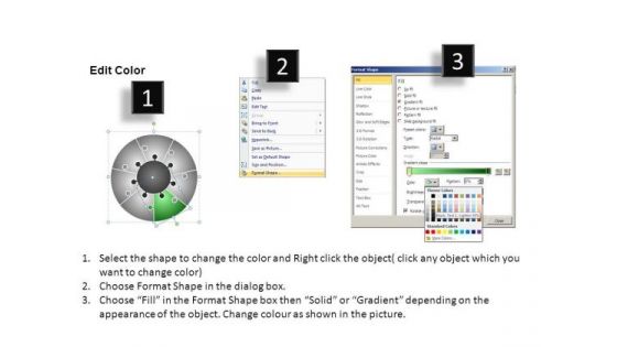 PowerPoint Theme Chart Circular Puzzle Ppt Backgrounds