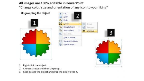 PowerPoint Theme Chart Gear Process Ppt Templates
