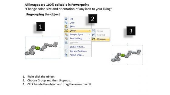 PowerPoint Theme Chart Gears Process Ppt Design