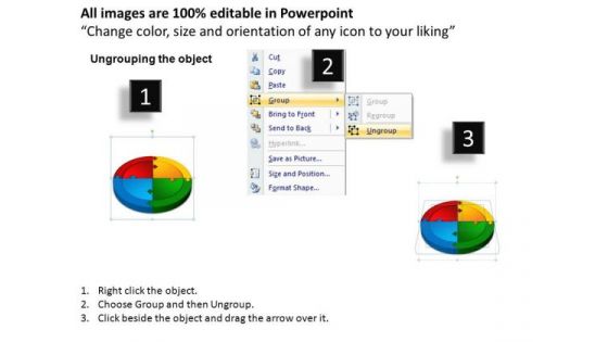 PowerPoint Theme Circular Process Circle Puzzle Diagram Ppt Design Slides