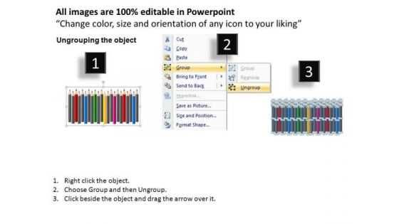 PowerPoint Theme Colorful Pencils Educational PowerPoint Templates
