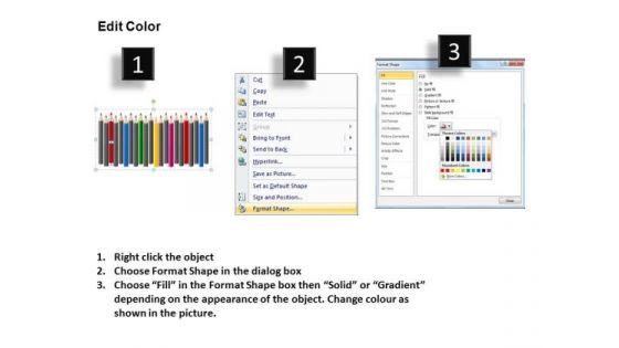 PowerPoint Theme Colorful Pencils Educational PowerPoint Templates