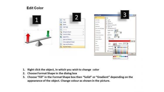 PowerPoint Theme Corporate Designs Balancing Decision Charts Ppt Process