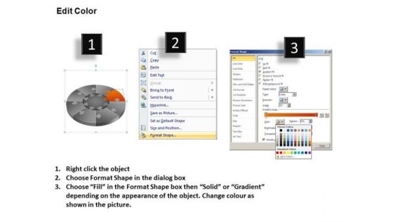 PowerPoint Theme Corporate Growth Puzzle Segment Pie Chart Ppt Design