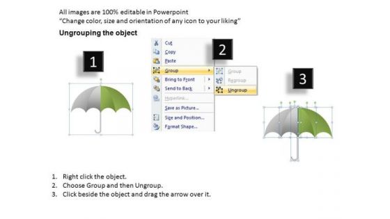 PowerPoint Theme Corporate Strategy Umbrella Chart Ppt Process