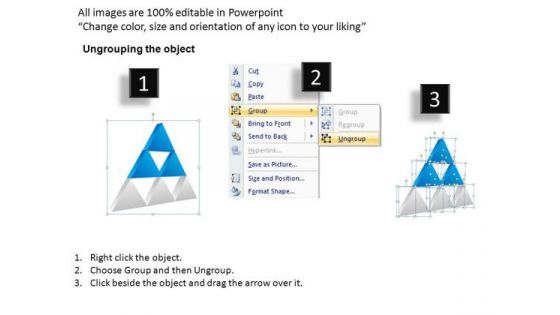 PowerPoint Theme Corporate Success Vision Triangles Ppt Template