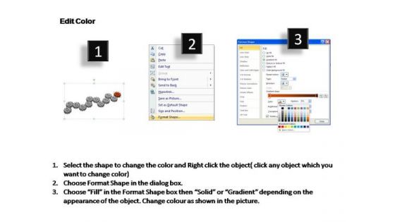 PowerPoint Theme Diagram Gears Process Ppt Template