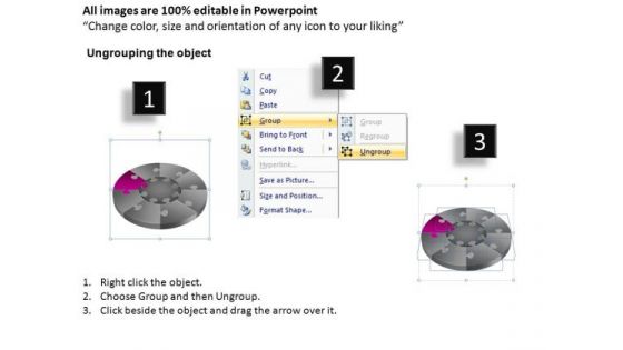 PowerPoint Theme Diagram Pie Chart Puzzle Process Ppt Slidelayout