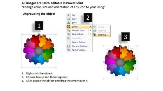 PowerPoint Theme Gear Process Success Ppt Design Slides