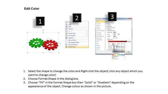 PowerPoint Theme Gears Process Business Ppt Slides