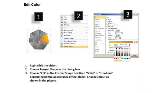 PowerPoint Theme Global Heptagon Puzzle Ppt Process