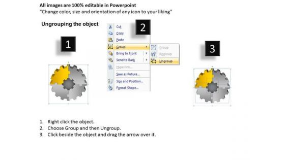 PowerPoint Theme Graphic Gear Process Ppt Layout