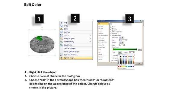 PowerPoint Theme Graphic Pie Chart Puzzle Process Ppt Slidelayout