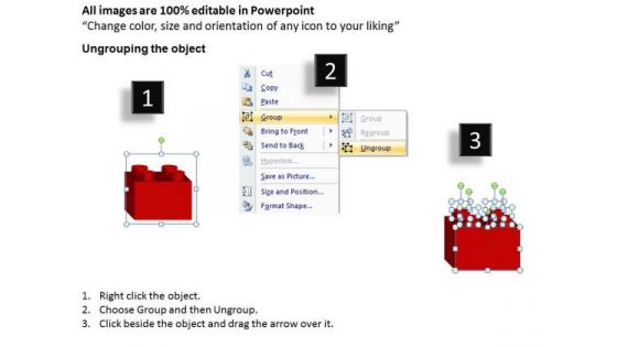 PowerPoint Theme Lego Blocks Process Growth Ppt Slides