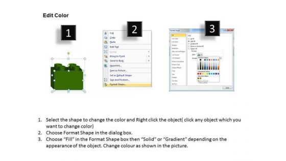PowerPoint Theme Lego Blocks Process Success Ppt Slides