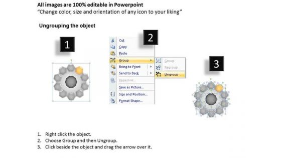 PowerPoint Theme Process Hub And Spokes Process Ppt Slides