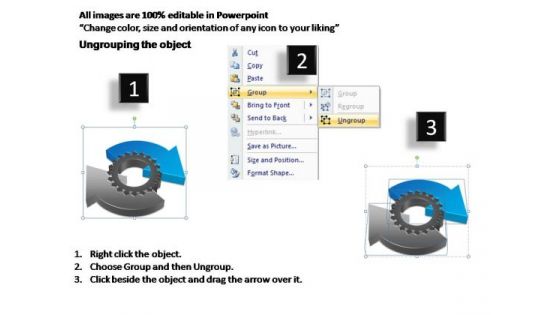 PowerPoint Theme Sales Business Process Geared Diagram Ppt Slides