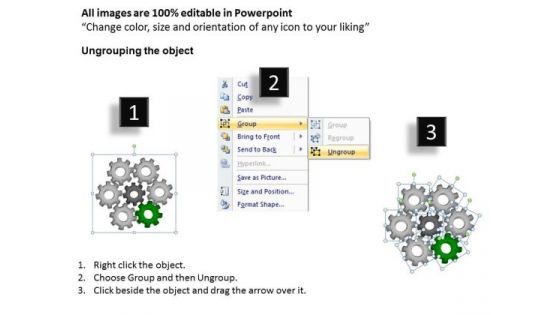 PowerPoint Theme Sales Circular Gears Ppt Themes