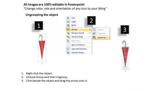PowerPoint Theme Sales Umbrella Chart Ppt Layout