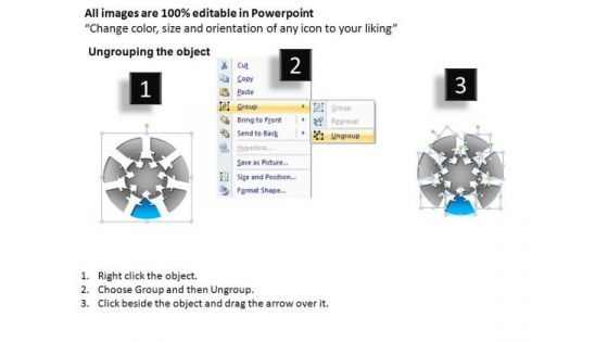 PowerPoint Theme Strategy Round Process Flow Chart Ppt Template