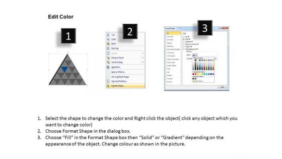 PowerPoint Theme Strategy Triangle Process Ppt Slide