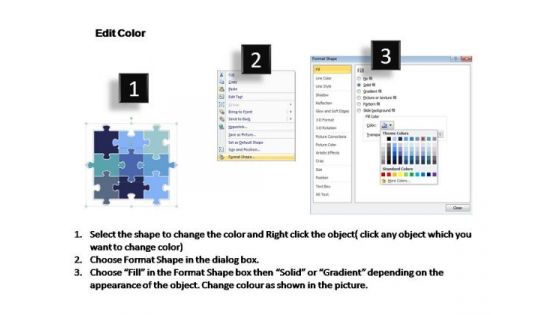 PowerPoint Theme Success Rectangular Jigsaw Puzzle Matrix Ppt Themes