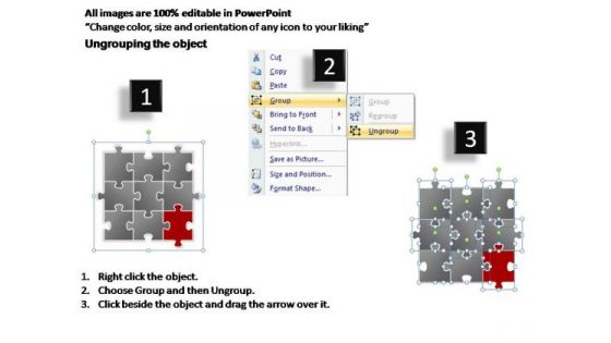 PowerPoint Theme Teamwork Puzzle Ppt Slide