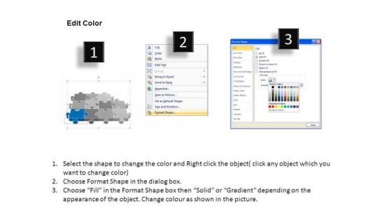 PowerPoint Theme Teamwork Puzzle Process Ppt Themes