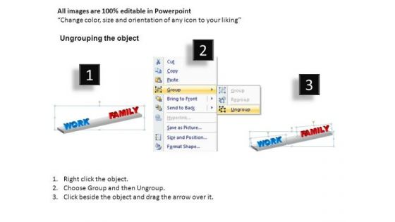 PowerPoint Theme Work Family Balancing Decision Ppt Templates