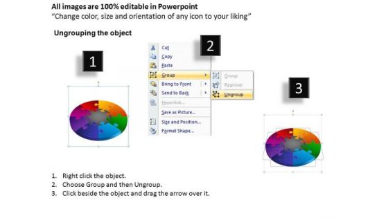 PowerPoint Themes Business Designs Puzzle Segment Pie Chart Ppt Templates