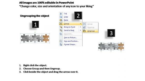 PowerPoint Themes Business Five Improvement Steps Puzzle Ppt Process