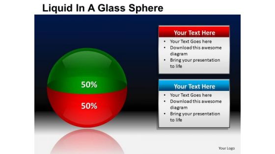 PowerPoint Themes Business Growth Liquid In A Ball Sphere Ppt Templates