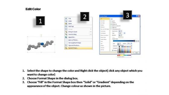 PowerPoint Themes Chart Gears Process Ppt Design