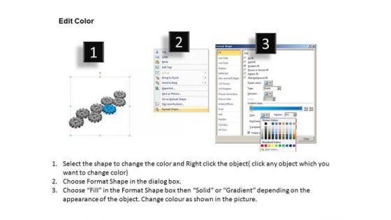 PowerPoint Themes Chart Gears Process Ppt Slide Designs
