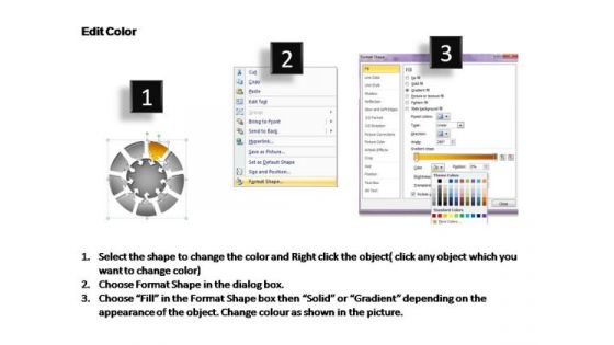 PowerPoint Themes Chart Pie Chart With Arrows Ppt Slides