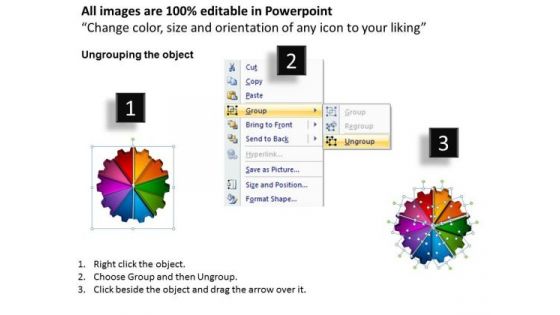 PowerPoint Themes Circle Process Gear Process Ppt Slides