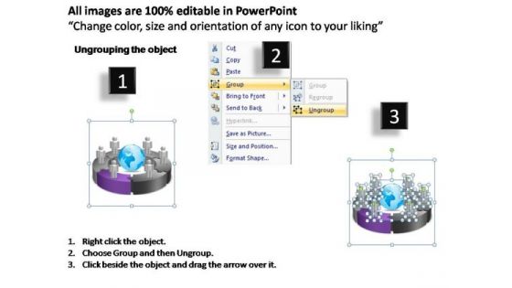 PowerPoint Themes Circular Chart With Globe Ppt Design