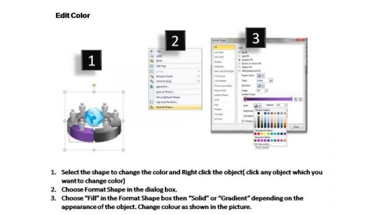 PowerPoint Themes Circular Chart With Globe Ppt Design