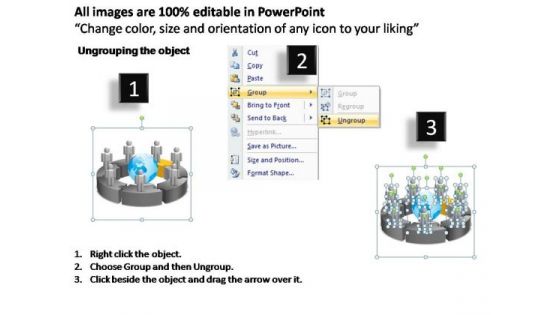 PowerPoint Themes Circular Chart With Globe Ppt Layout