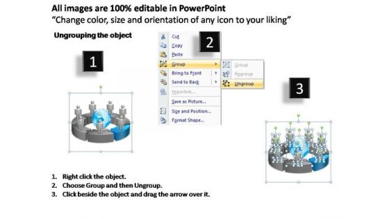 PowerPoint Themes Circular Chart With Globe Ppt Presentation